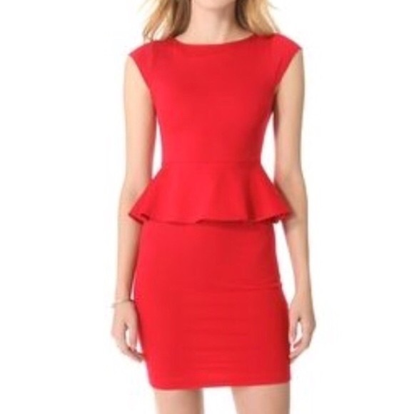 H&M pretty peplum style mulberry coloured dress SIZE 4 - Picture 11 of 12